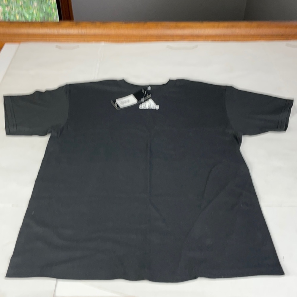 Adidas Amplifier Short-Sleeve Logo Tee Black T-Shirt Top XL New With Tag